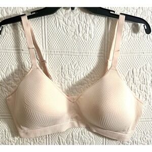 Bra Hanes Size 2XL Beige Wire Free T-Shirt Bra